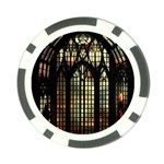 Stained Glass Window Gothic Poker Chip Card Guard
