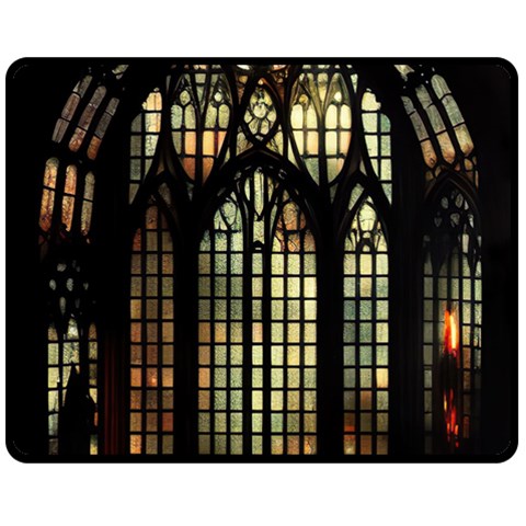 Stained Glass Window Gothic Fleece Blanket (Medium) from ZippyPress 60 x50  Blanket Front