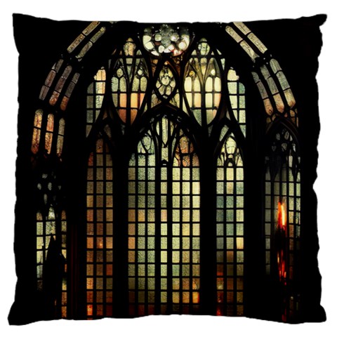 Stained Glass Window Gothic Standard Premium Plush Fleece Cushion Case (Two Sides) from ZippyPress Front