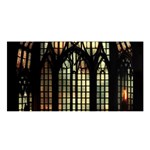 Stained Glass Window Gothic Satin Shawl 45  x 80 