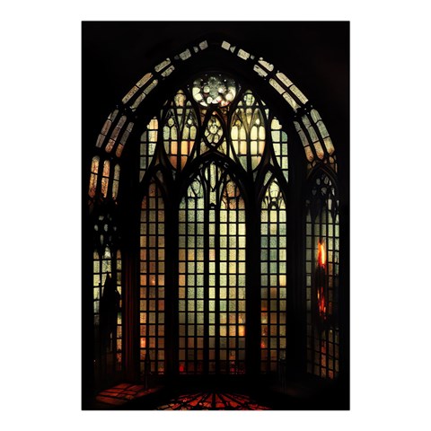 Stained Glass Window Gothic Large Tapestry from ZippyPress Front