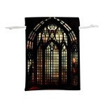 Stained Glass Window Gothic Lightweight Drawstring Pouch (L)