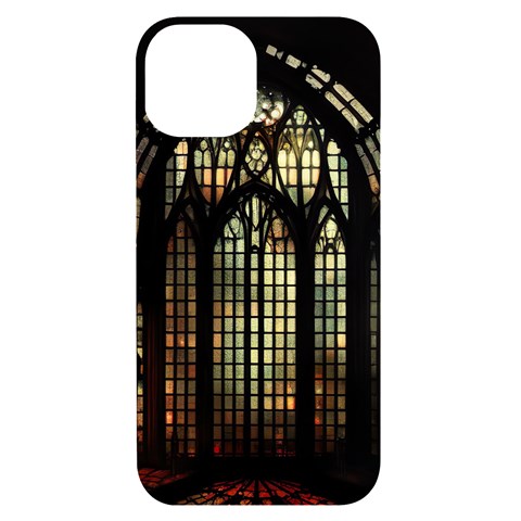 Stained Glass Window Gothic iPhone 14 Black UV Print Case from ZippyPress Front