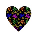 Pattern Repetition Snail Blue Heart Magnet