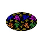Pattern Repetition Snail Blue Sticker Oval (100 pack)