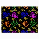 Pattern Repetition Snail Blue Large Glasses Cloth