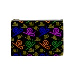 Pattern Repetition Snail Blue Cosmetic Bag (Medium)