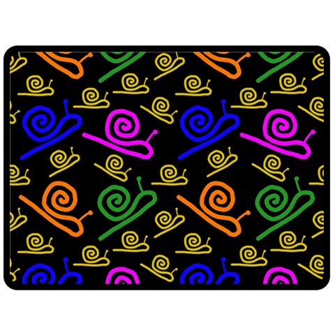 Pattern Repetition Snail Blue Two Sides Fleece Blanket (Large) from ZippyPress 80 x60  Blanket Front