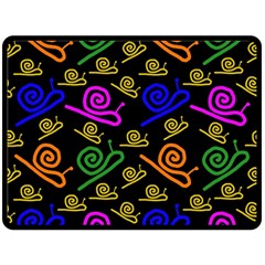 Pattern Repetition Snail Blue Two Sides Fleece Blanket (Large) from ZippyPress 80 x60  Blanket Front