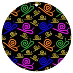 Pattern Repetition Snail Blue UV Print Acrylic Ornament Round