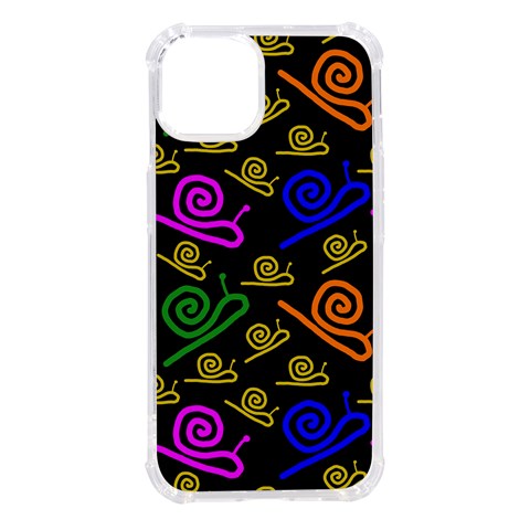 Pattern Repetition Snail Blue iPhone 14 TPU UV Print Case from ZippyPress Front