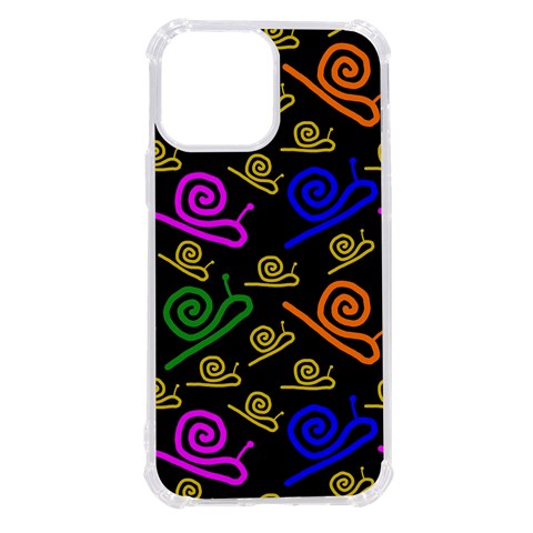 Pattern Repetition Snail Blue iPhone 13 Pro Max TPU UV Print Case from ZippyPress Front