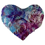 Blend Marbling Large 19  Premium Heart Shape Cushions