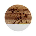 Blend Marbling Marble Wood Coaster (Round)