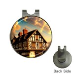 Village House Cottage Medieval Timber Tudor Split timber Frame Architecture Town Twilight Chimney Hat Clips with Golf Markers