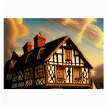 Village House Cottage Medieval Timber Tudor Split timber Frame Architecture Town Twilight Chimney Large Glasses Cloth