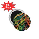 Outdoors Night Setting Scene Forest Woods Light Moonlight Nature Wilderness Leaves Branches Abstract 1.75  Magnets (100 pack) 