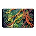 Outdoors Night Setting Scene Forest Woods Light Moonlight Nature Wilderness Leaves Branches Abstract Magnet (Rectangular)