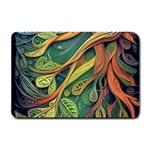 Outdoors Night Setting Scene Forest Woods Light Moonlight Nature Wilderness Leaves Branches Abstract Small Doormat