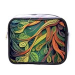 Outdoors Night Setting Scene Forest Woods Light Moonlight Nature Wilderness Leaves Branches Abstract Mini Toiletries Bag (One Side)