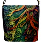 Outdoors Night Setting Scene Forest Woods Light Moonlight Nature Wilderness Leaves Branches Abstract Flap Closure Messenger Bag (S)