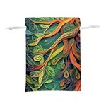 Outdoors Night Setting Scene Forest Woods Light Moonlight Nature Wilderness Leaves Branches Abstract Lightweight Drawstring Pouch (M)