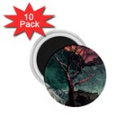 Night Sky Nature Tree Night Landscape Forest Galaxy Fantasy Dark Sky Planet 1.75  Magnets (10 pack) 