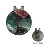Night Sky Nature Tree Night Landscape Forest Galaxy Fantasy Dark Sky Planet Hat Clips with Golf Markers