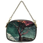Night Sky Nature Tree Night Landscape Forest Galaxy Fantasy Dark Sky Planet Chain Purse (Two Sides)