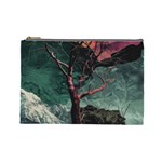 Night Sky Nature Tree Night Landscape Forest Galaxy Fantasy Dark Sky Planet Cosmetic Bag (Large)