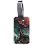 Night Sky Nature Tree Night Landscape Forest Galaxy Fantasy Dark Sky Planet Luggage Tag (two sides)