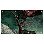 Night Sky Nature Tree Night Landscape Forest Galaxy Fantasy Dark Sky Planet Banner and Sign 7  x 4 