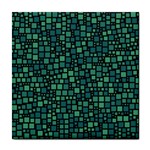 Squares cubism geometric background Tile Coaster