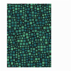 Squares cubism geometric background Small Garden Flag (Two Sides) from ZippyPress Back