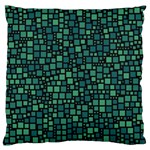 Squares cubism geometric background Large Premium Plush Fleece Cushion Case (One Side)