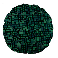 Squares cubism geometric background Large 18  Premium Flano Round Cushions from ZippyPress Back