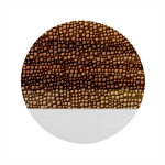 Squares cubism geometric background Marble Wood Coaster (Round)
