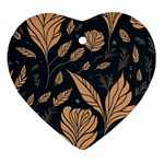 Background Pattern Leaves Texture Ornament (Heart)