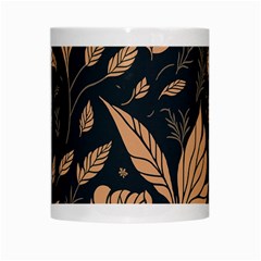 Background Pattern Leaves Texture White Mug from ZippyPress Center