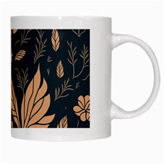 Background Pattern Leaves Texture White Mug from ZippyPress Right