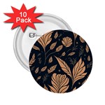 Background Pattern Leaves Texture 2.25  Buttons (10 pack) 