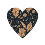 Background Pattern Leaves Texture Heart Magnet