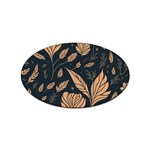 Background Pattern Leaves Texture Sticker Oval (100 pack)