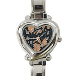 Background Pattern Leaves Texture Heart Italian Charm Watch