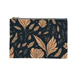 Background Pattern Leaves Texture Cosmetic Bag (Large)
