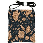 Background Pattern Leaves Texture Shoulder Sling Bag