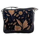 Background Pattern Leaves Texture Messenger Bag