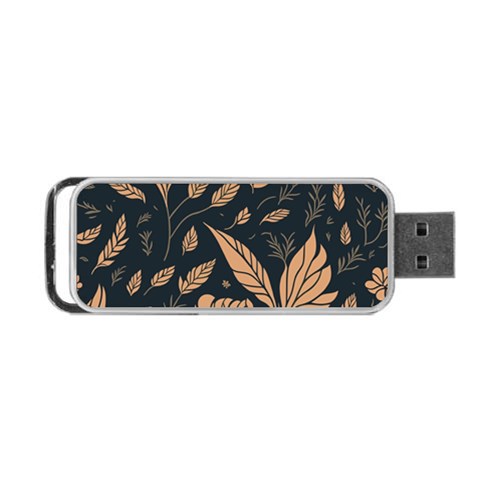 Background Pattern Leaves Texture Portable USB Flash (One Side) from ZippyPress Front