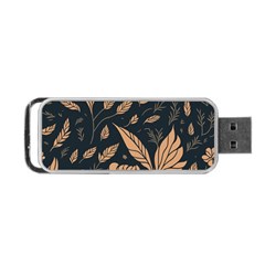 Background Pattern Leaves Texture Portable USB Flash (Two Sides) from ZippyPress Back