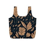 Background Pattern Leaves Texture Full Print Recycle Bag (S)